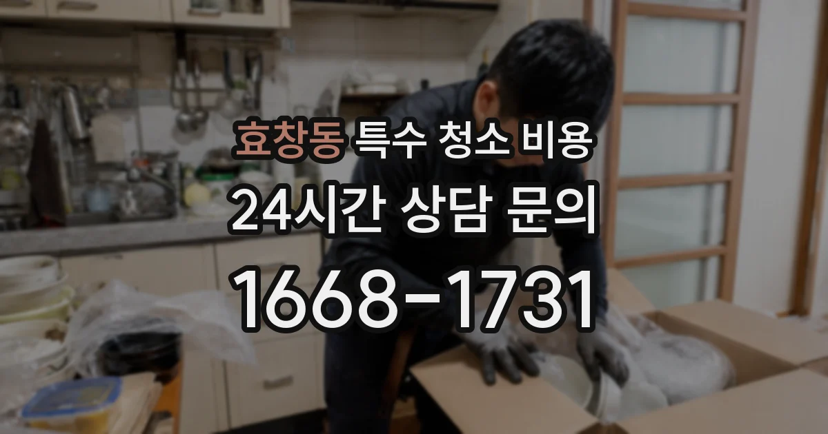 효창동 특수 청소 비용