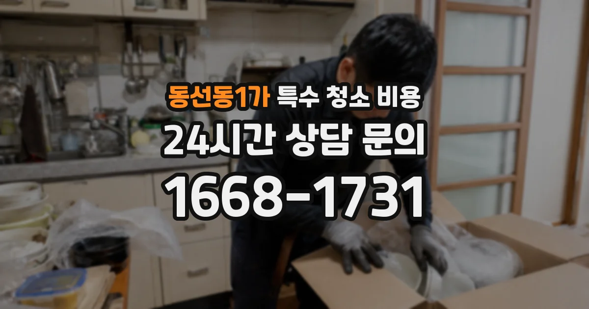 동선동1가 특수 청소 비용