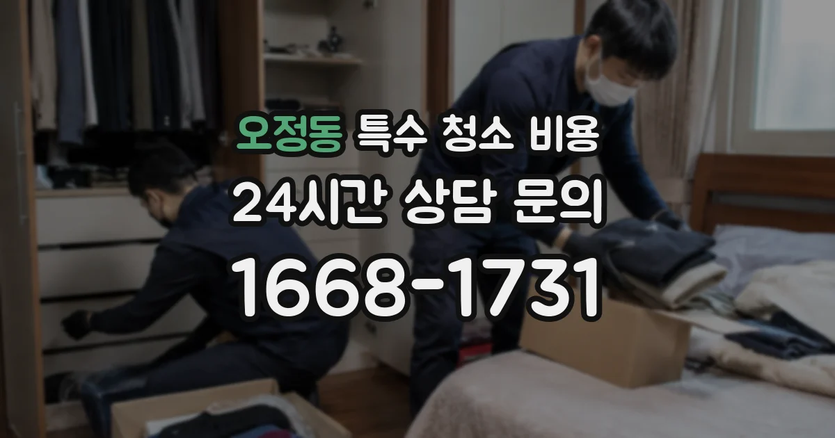 오정동 특수 청소 비용