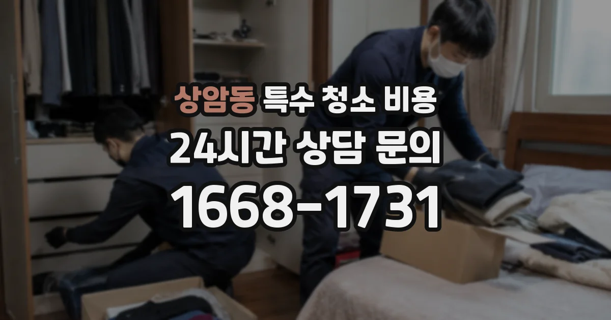 상암동 특수 청소 비용