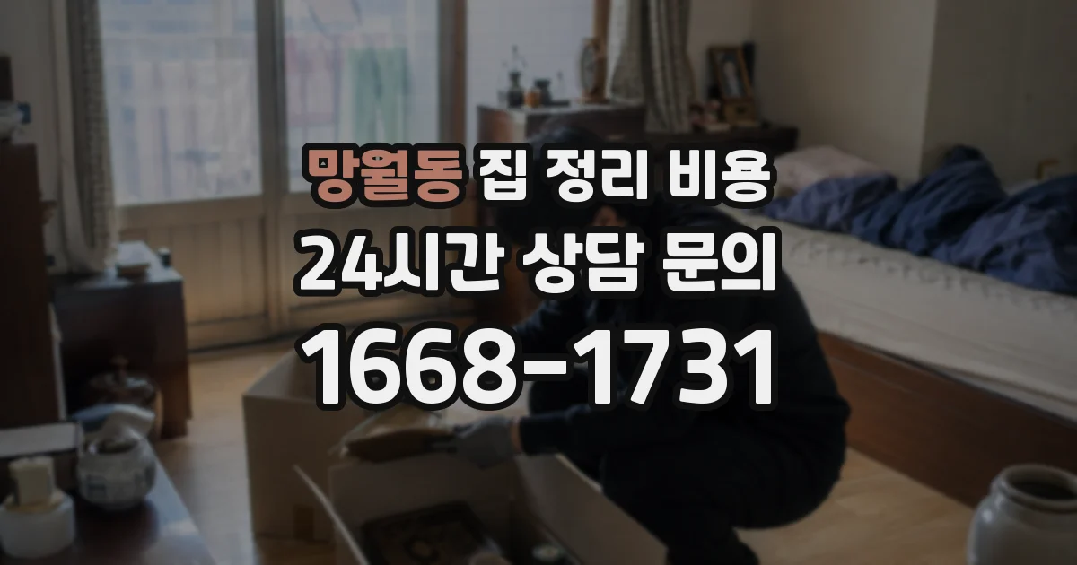 망월동 집 정리 비용