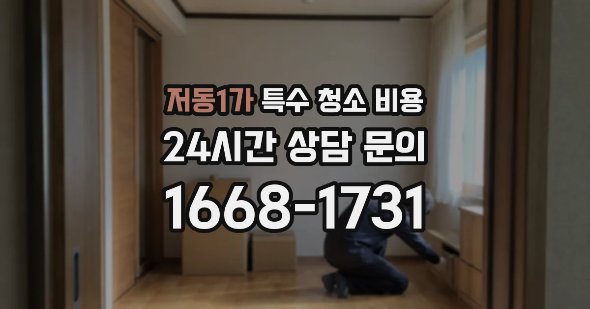 저동1가 특수 청소 비용