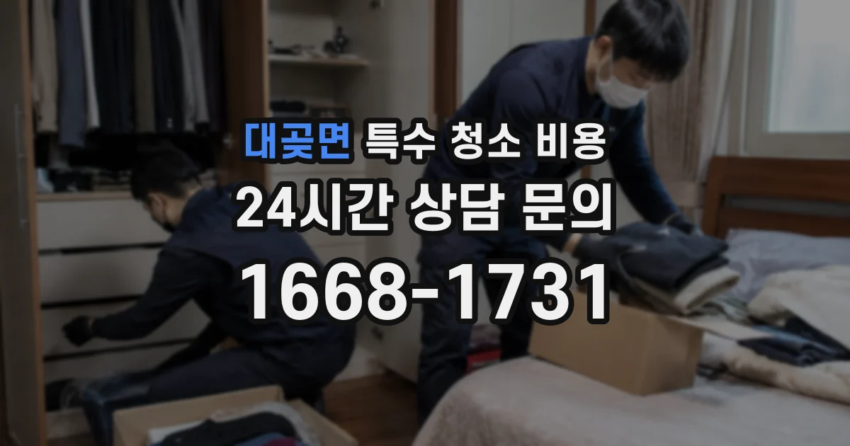 대곶면 특수 청소 비용
