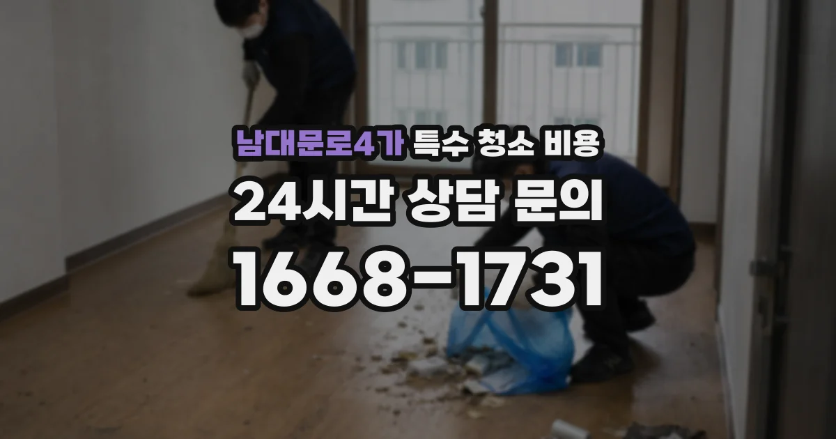 남대문로4가 특수 청소 비용
