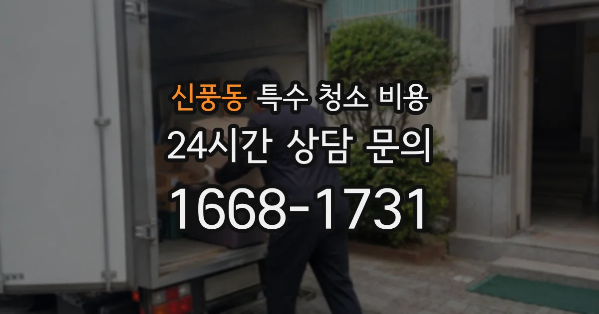 신풍동 특수 청소 비용