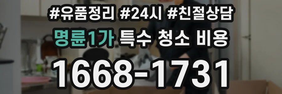 명륜1가 특수 청소 비용