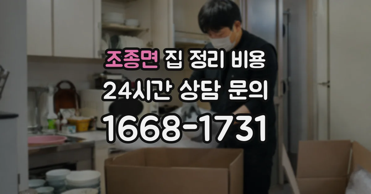 조종면 집 정리 비용