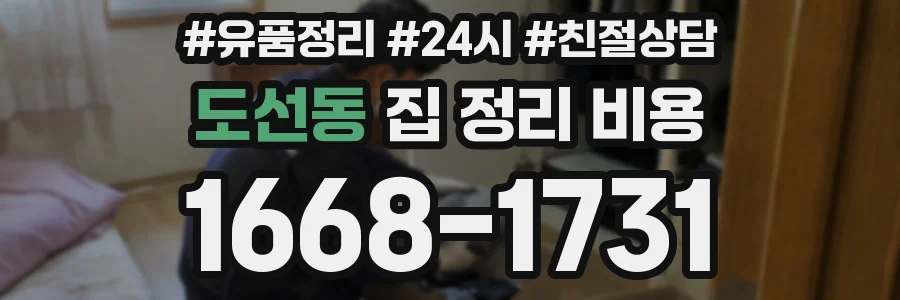 도선동 집 정리 비용