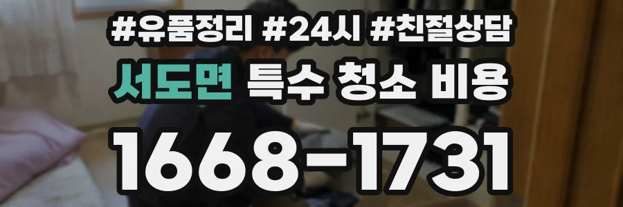 서도면 특수 청소 비용