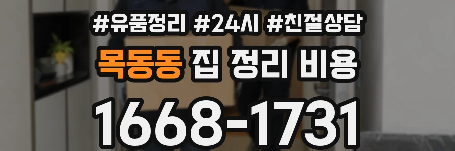목동동 집 정리 비용