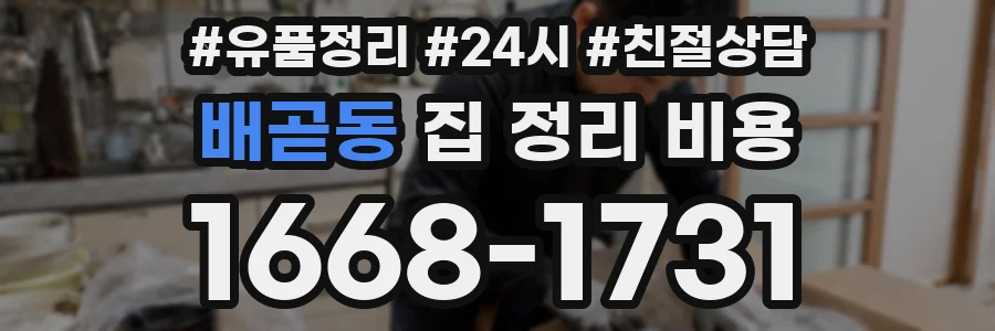 배곧동 집 정리 비용
