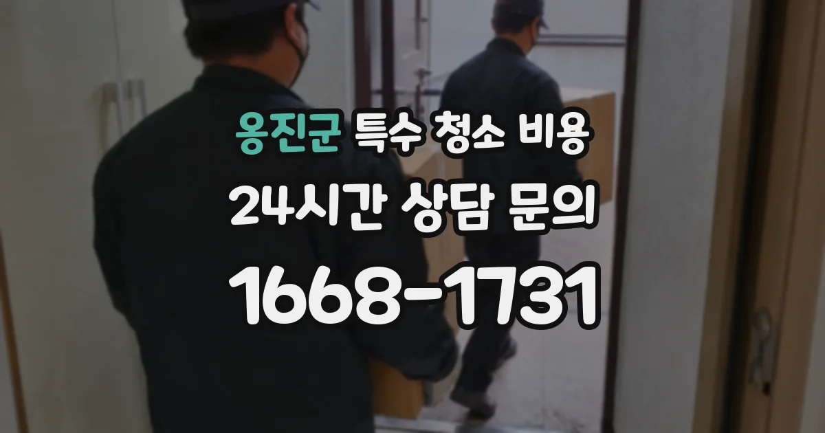 옹진군 특수 청소 비용