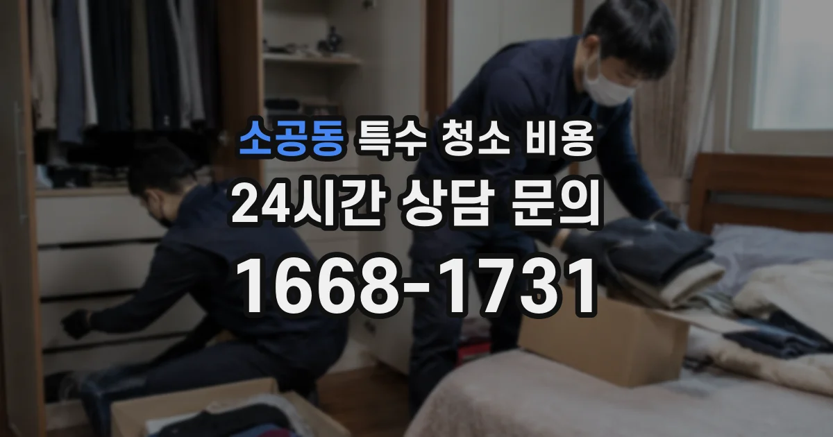 소공동 특수 청소 비용