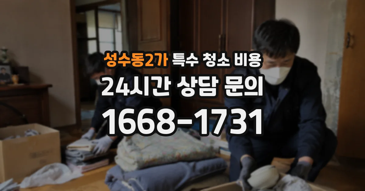 성수동2가 특수 청소 비용