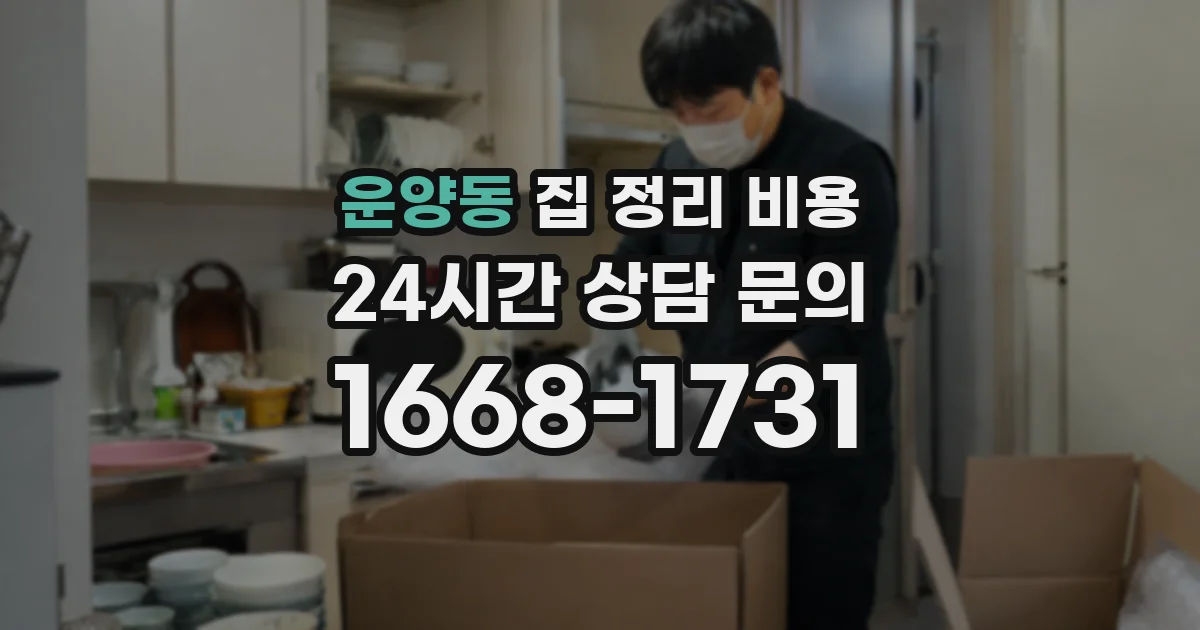 운양동 집 정리 비용