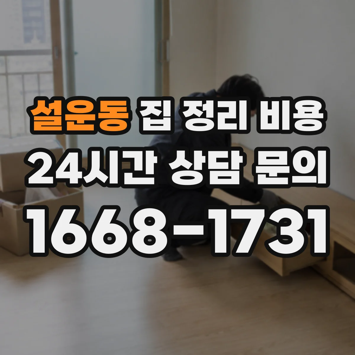 설운동 집 정리 비용