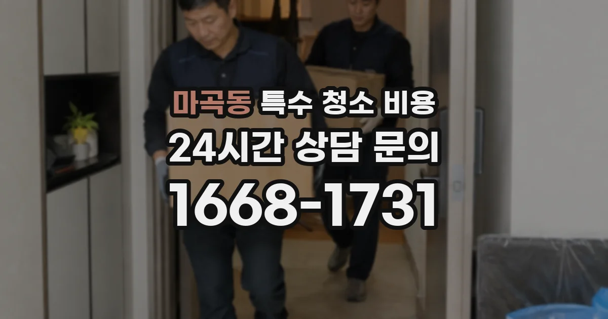마곡동 특수 청소 비용