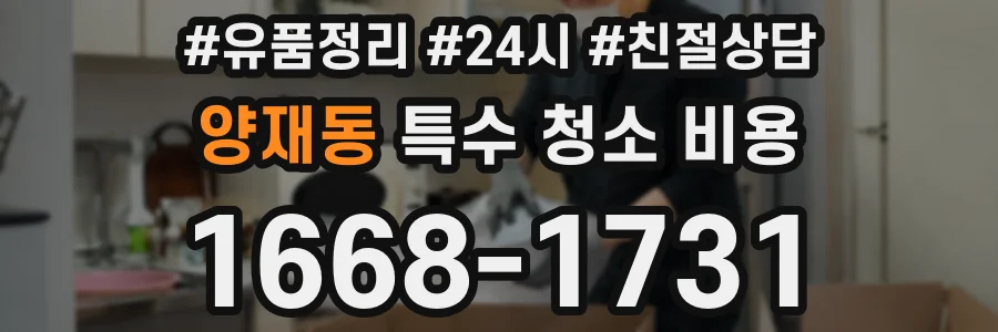 양재동 특수 청소 비용