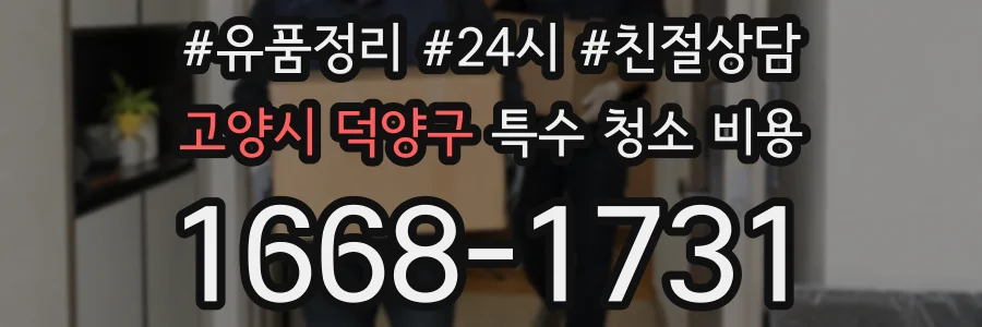 고양시 덕양구 특수 청소 비용