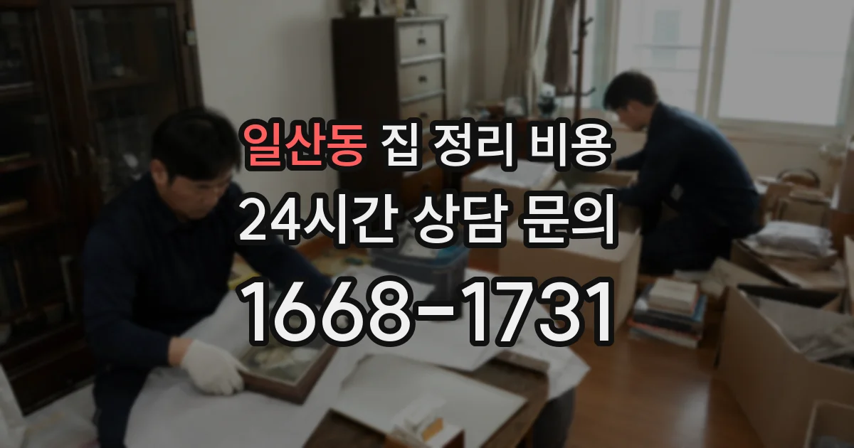 일산동 집 정리 비용