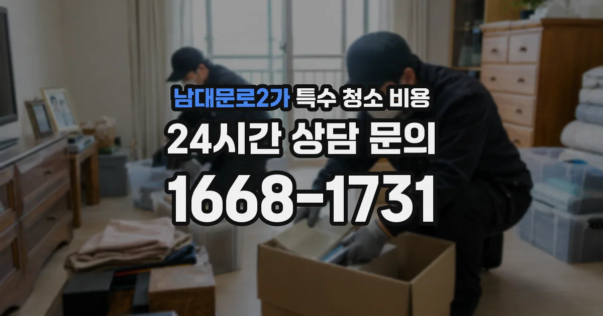 남대문로2가 특수 청소 비용