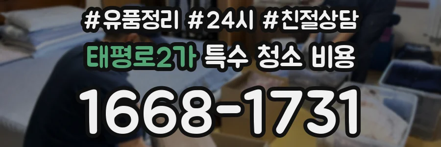 태평로2가 특수 청소 비용