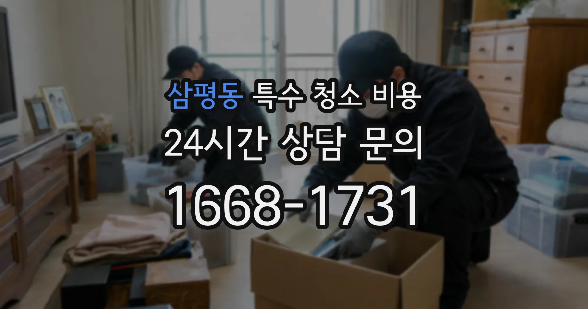 삼평동 특수 청소 비용