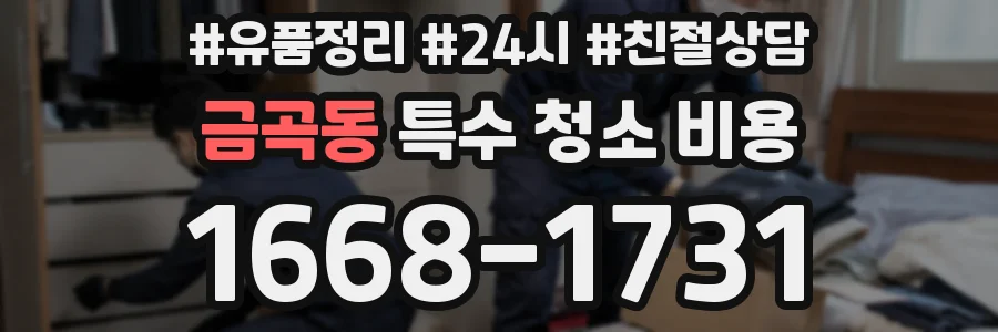 금곡동 특수 청소 비용