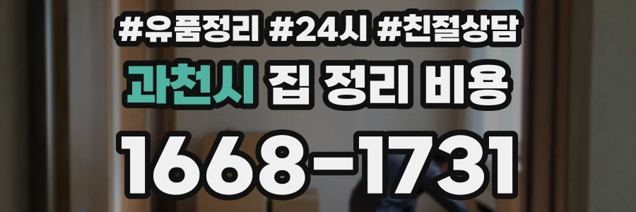 과천시 집 정리 비용