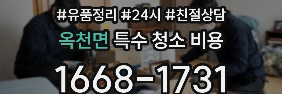 옥천면 특수 청소 비용
