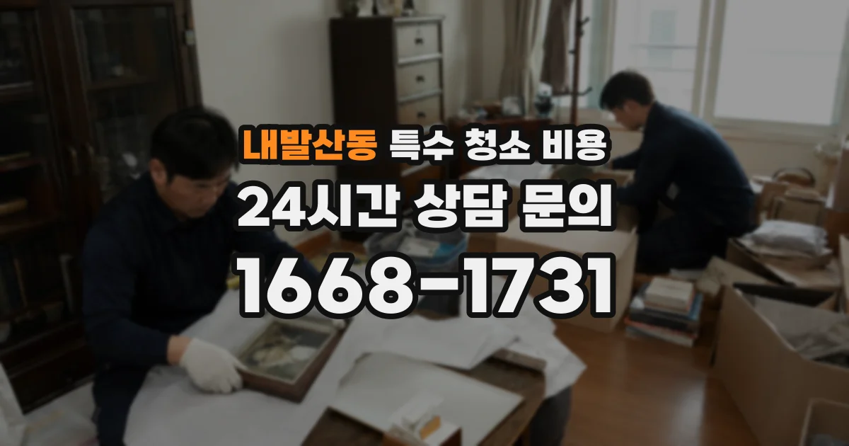 내발산동 특수 청소 비용