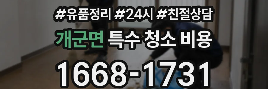 개군면 특수 청소 비용