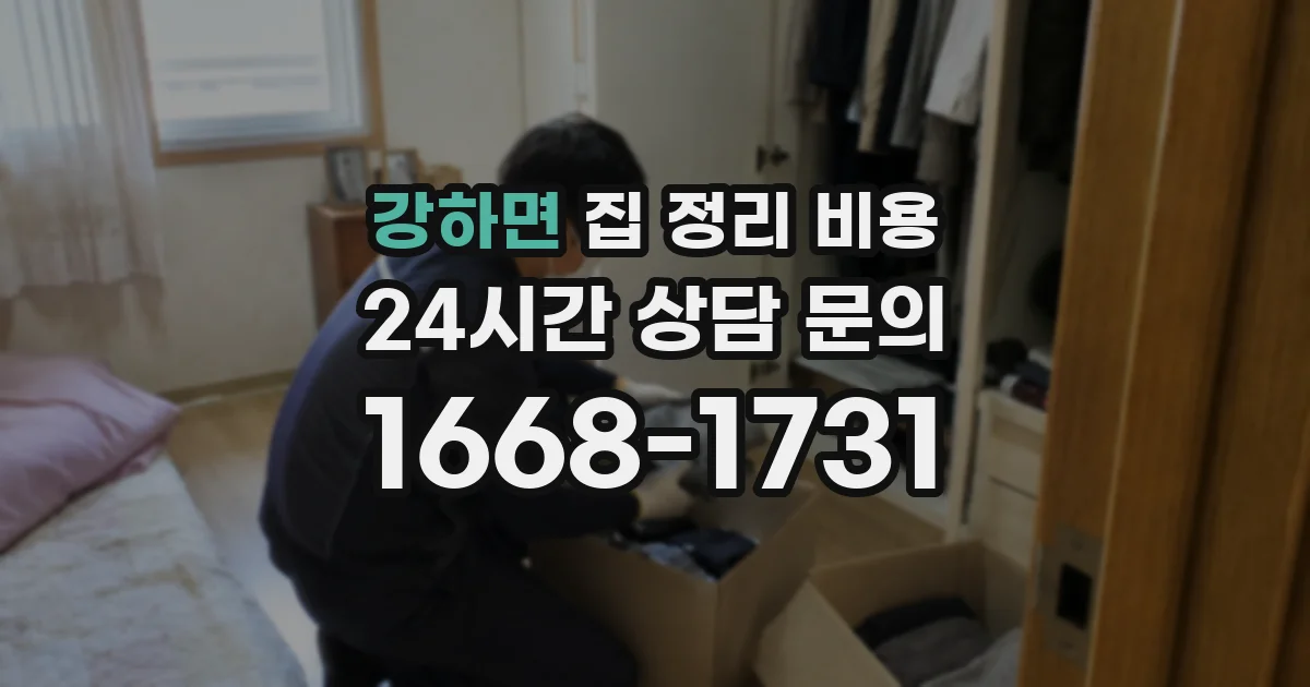 강하면 집 정리 비용
