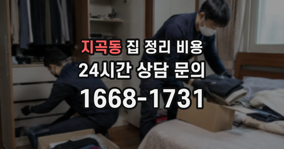 지곡동 집 정리 비용