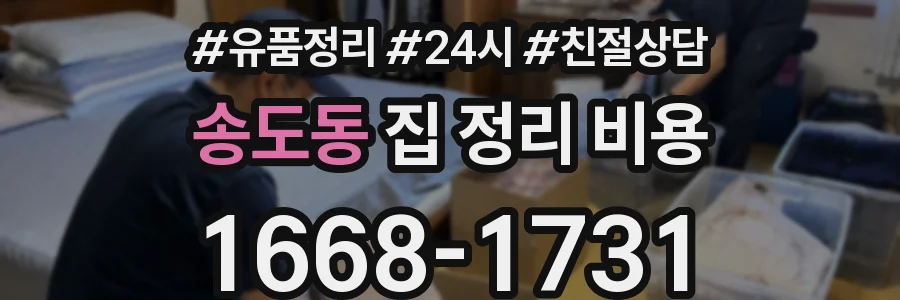 송도동 집 정리 비용