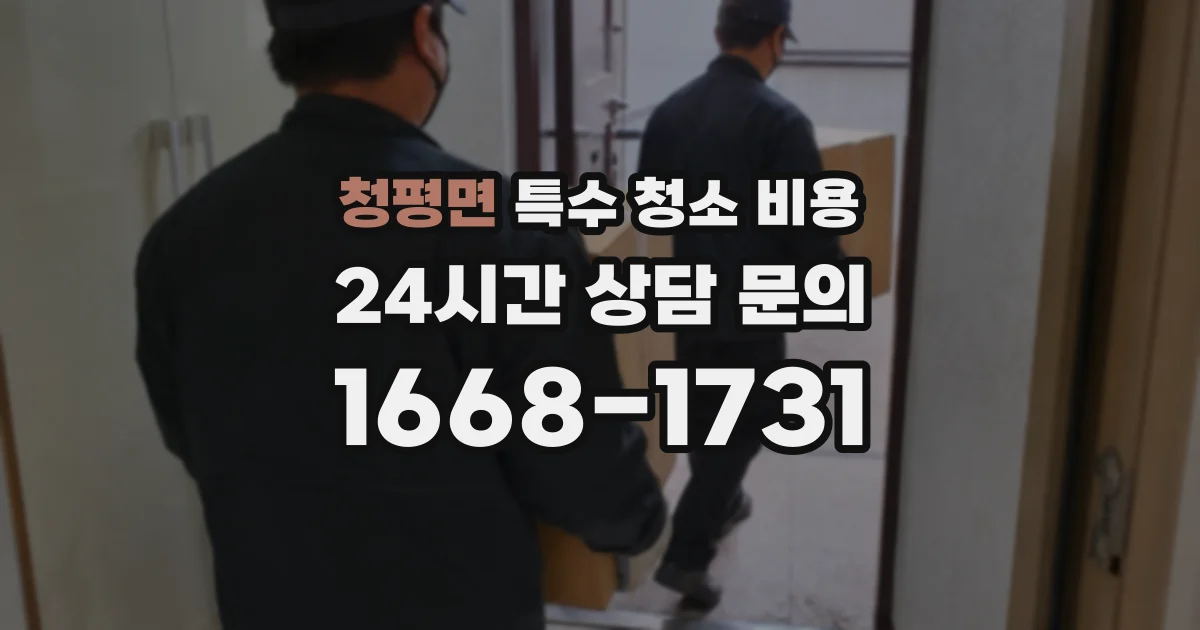 청평면 특수 청소 비용