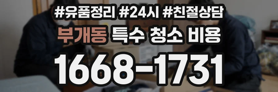 부개동 특수 청소 비용