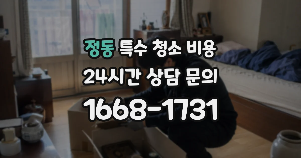 정동 특수 청소 비용