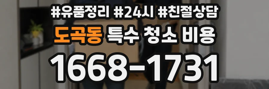 도곡동 특수 청소 비용