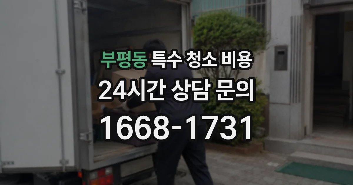 부평동 특수 청소 비용