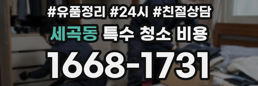 세곡동 특수 청소 비용