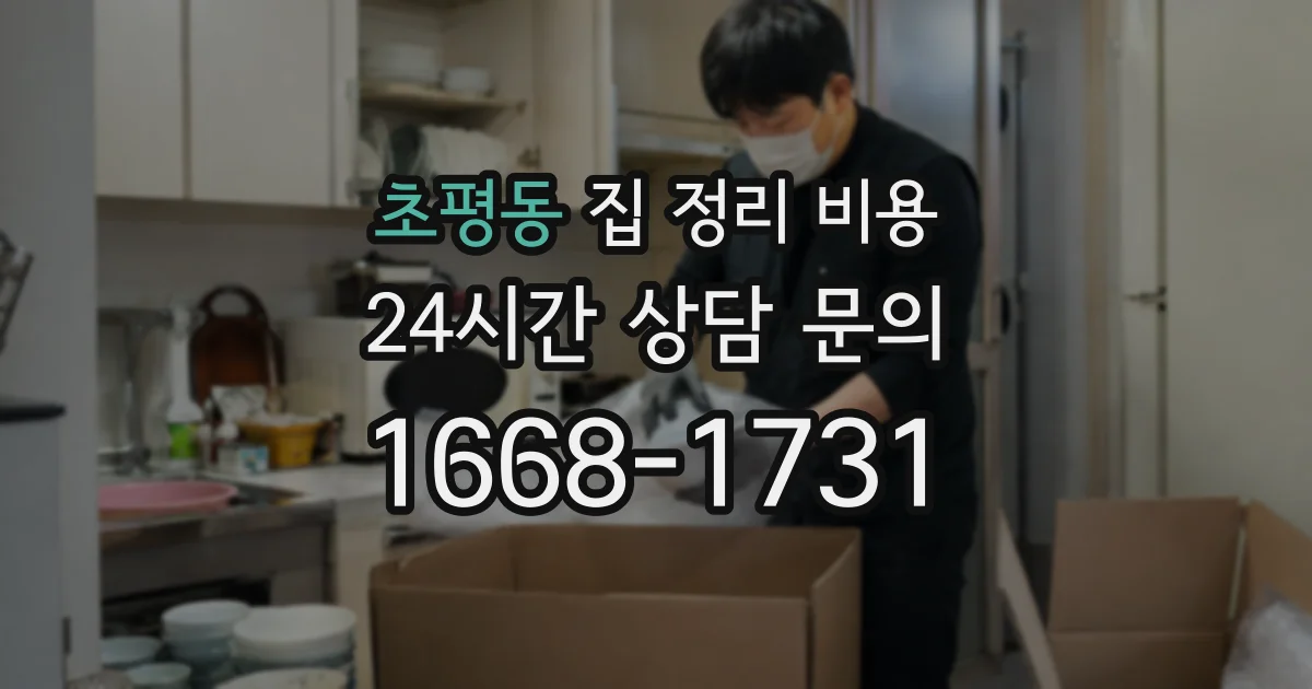 초평동 집 정리 비용