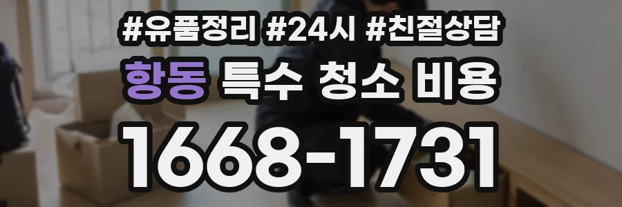 항동 특수 청소 비용