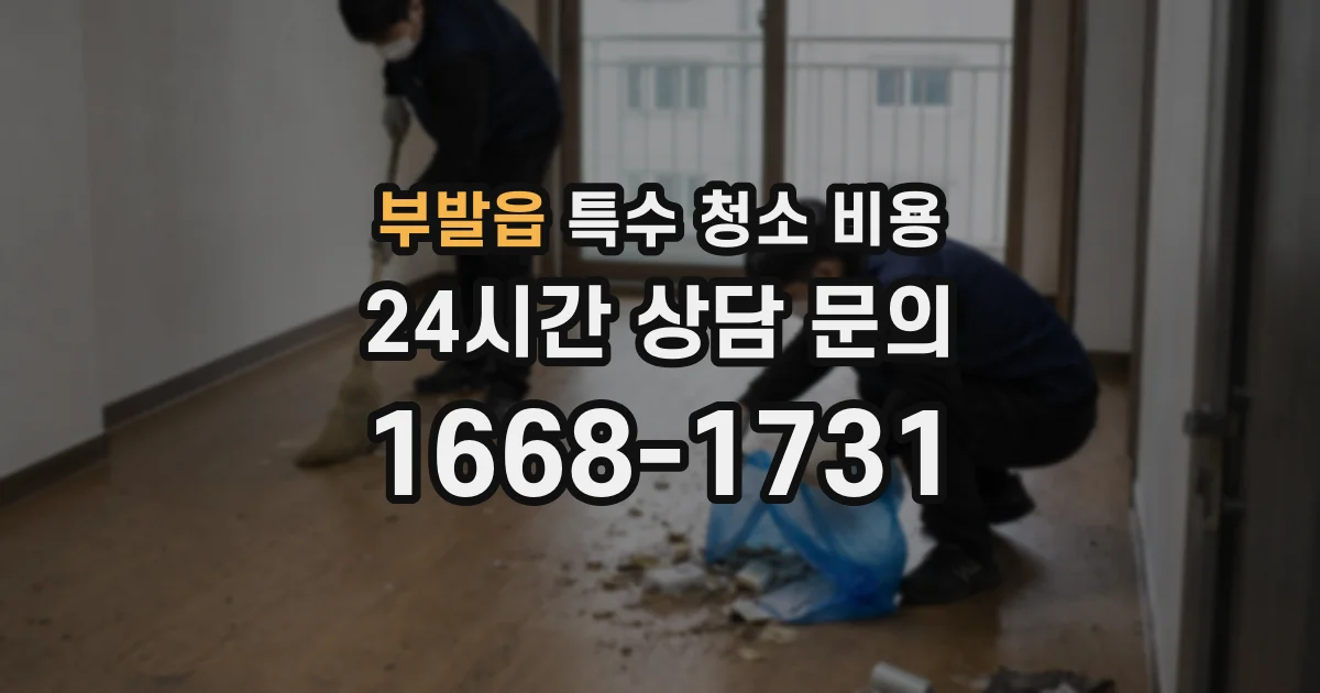 부발읍 특수 청소 비용