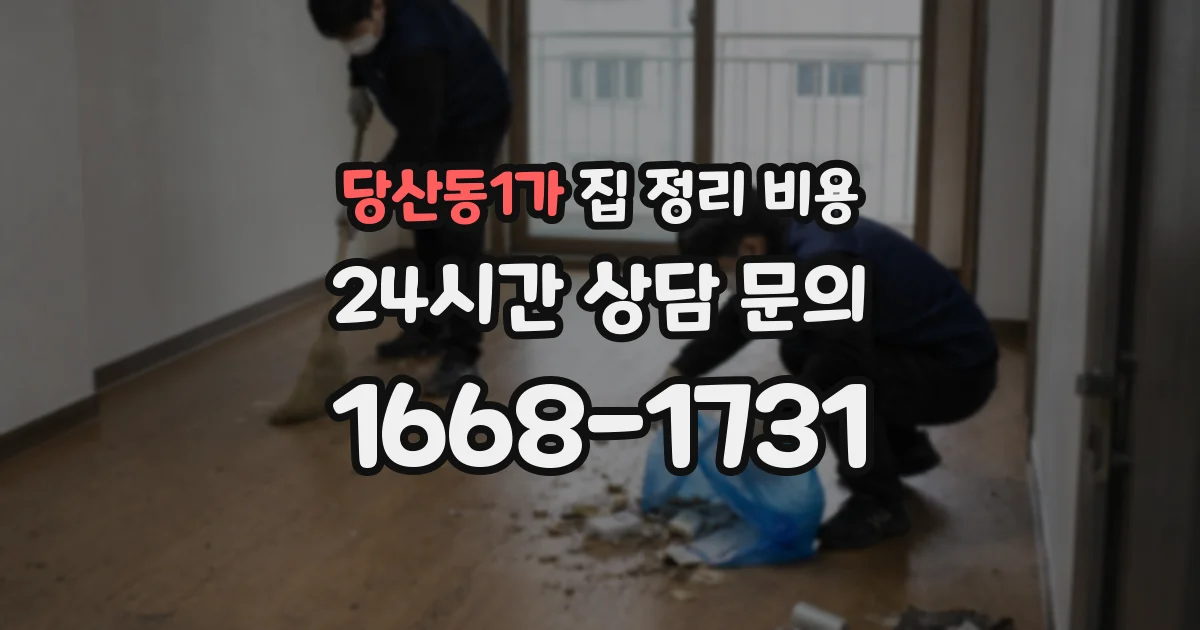 당산동1가 집 정리 비용