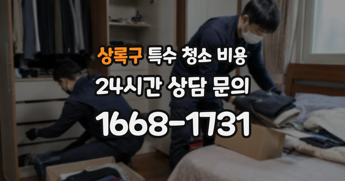 상록구 특수 청소 비용