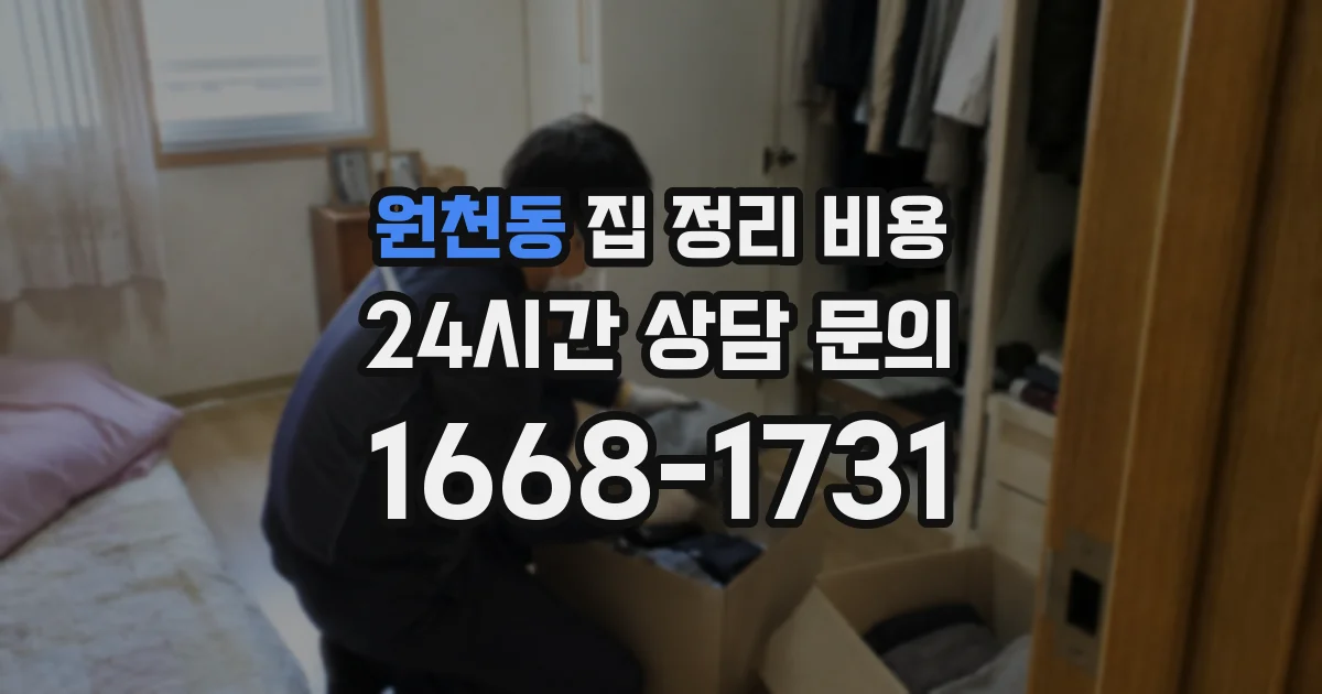 원천동 집 정리 비용