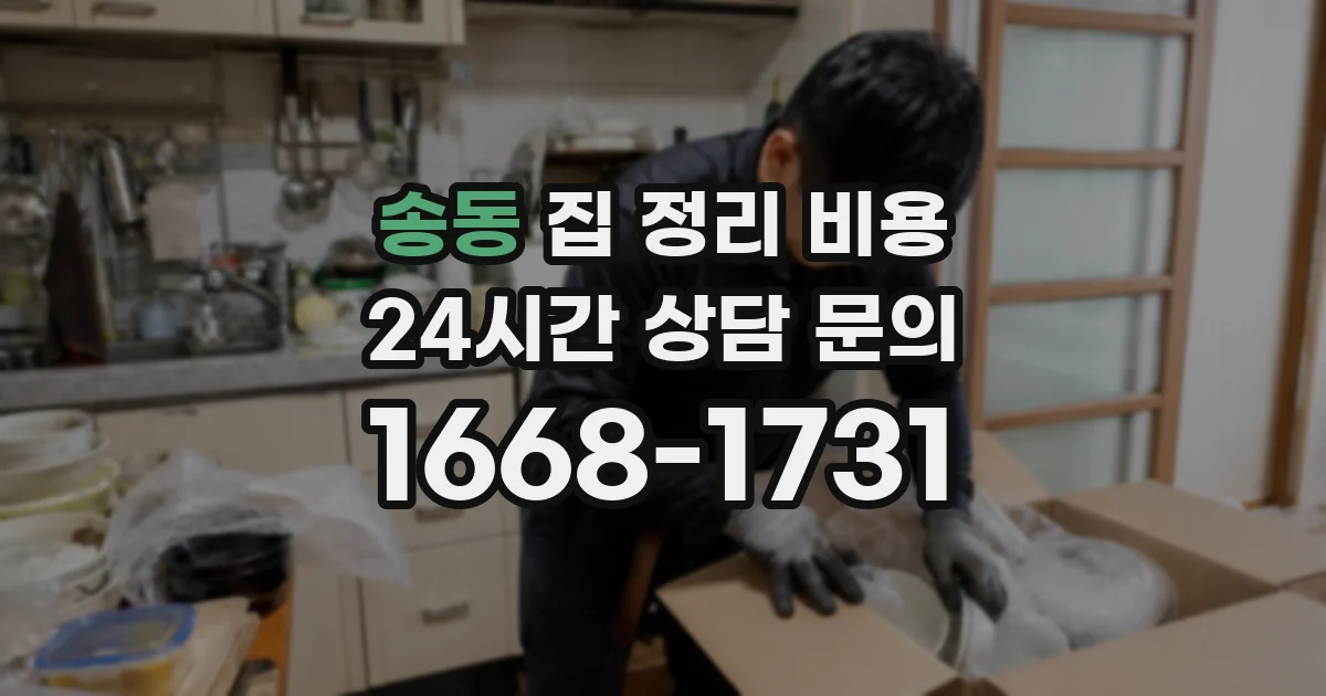 송동 집 정리 비용