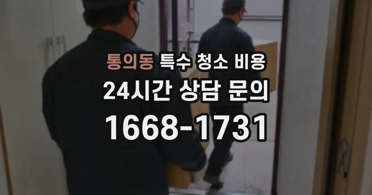 통의동 특수 청소 비용