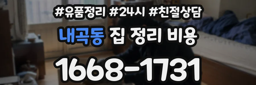 내곡동 집 정리 비용